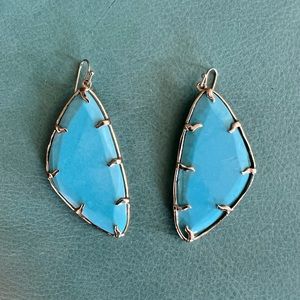 Kendra Scott turquoise and gold large earrings